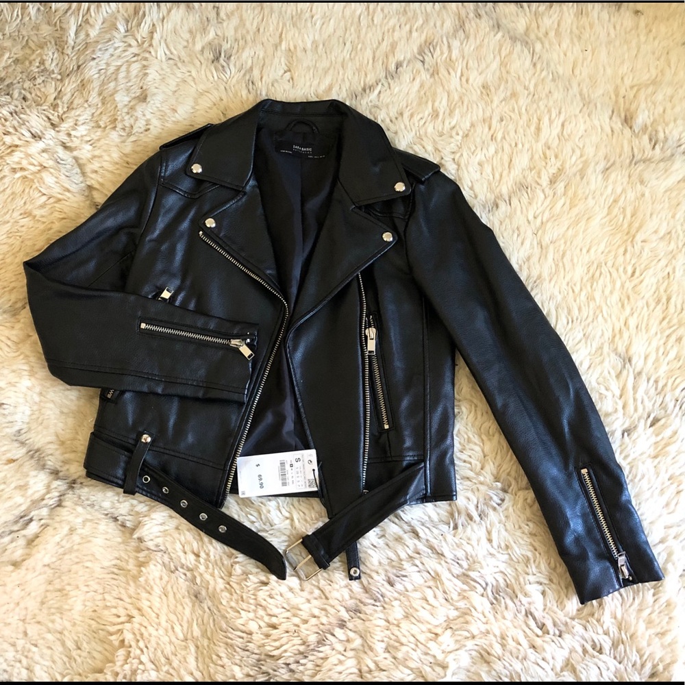 Faux leather jacket
